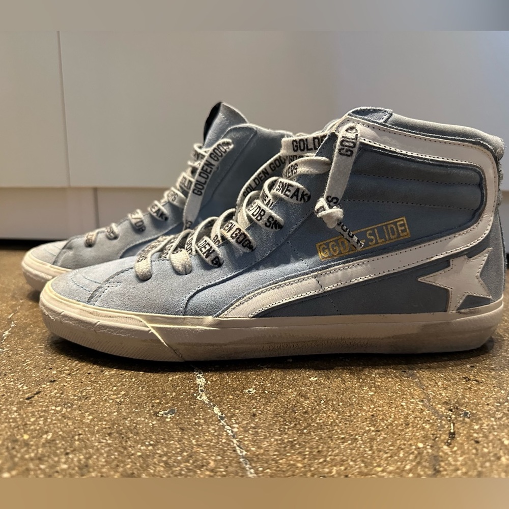 Golden Goose Baby Blue Slide Sneakers